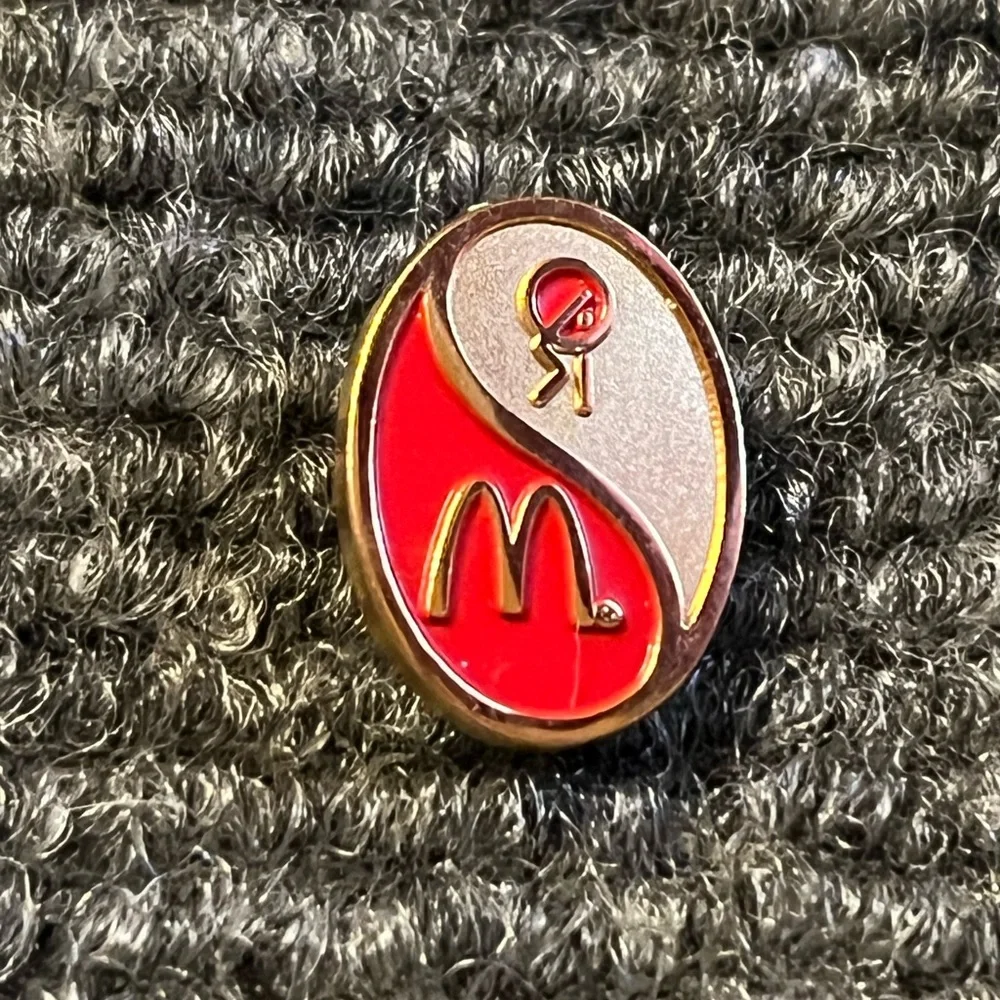 McDonald's Yin Yang Employee Lapel Hat Pin